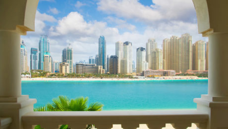 Tranquil balcony view of dubai - Dubai