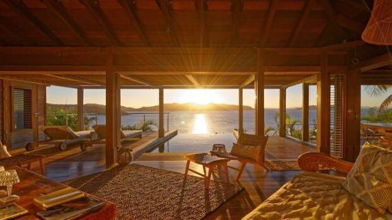 Sunset rays villa with Balinese style in pointe milou - St-Barts