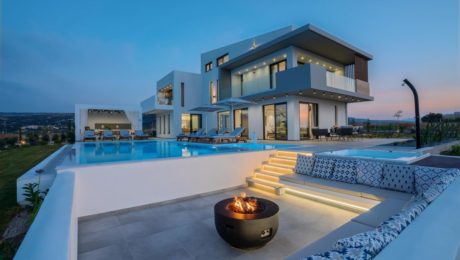 Villa with fireplace