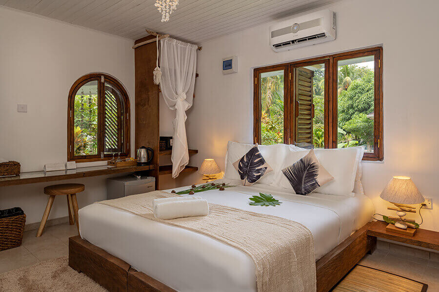 bedroom with view